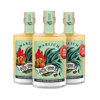 3x WARLICH LIKÖR OHNE EI, LIMITIERTE & ZENSIERTE EDITION 0,5 L