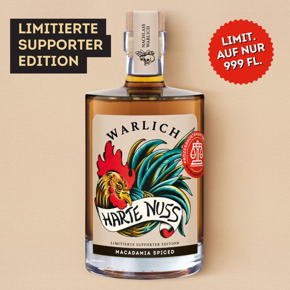 1x WARLICH LIKÖR OHNE EI, LIMIT. ED., 1x WARLICH – HARTE NUSS, LIMIT. ED.